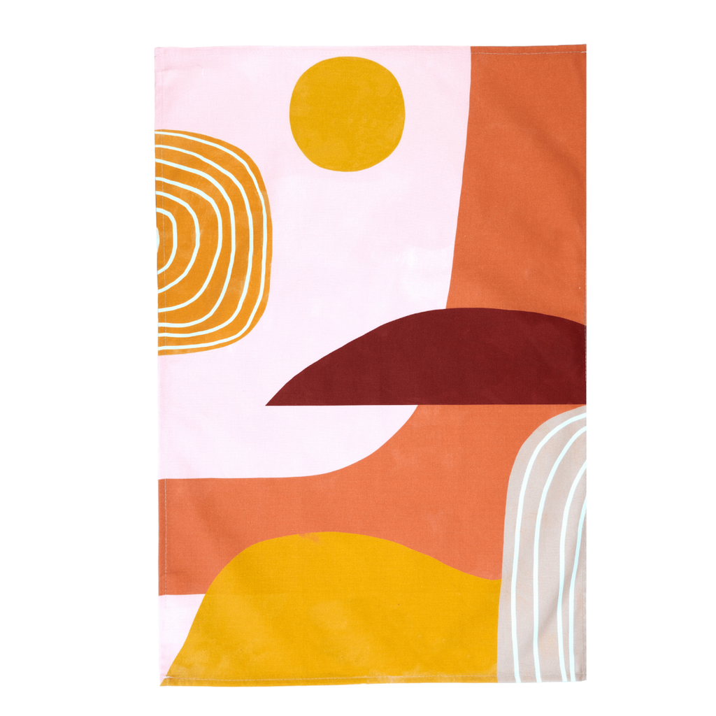 Autumn Abstract Tea Towel