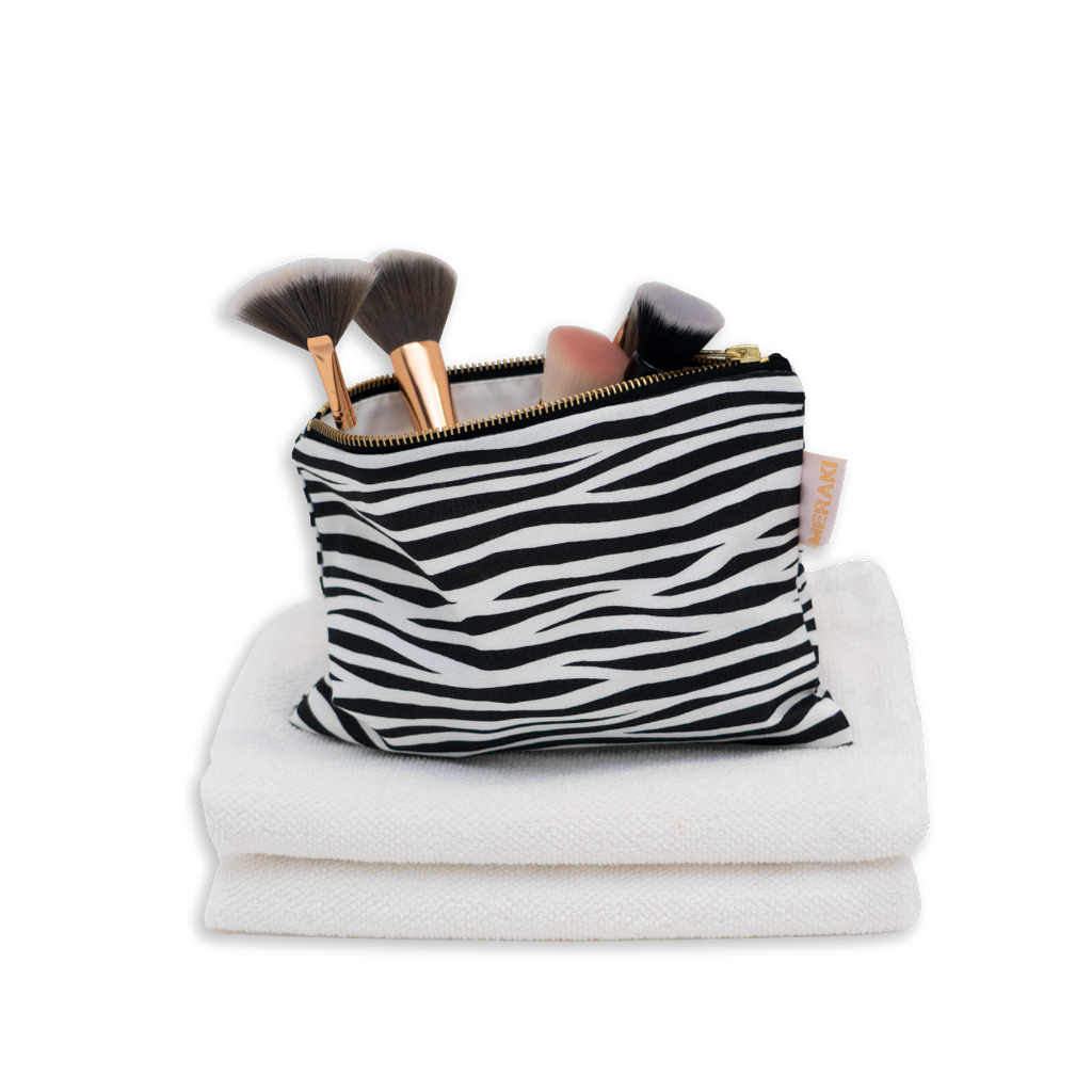 Zebra Stripe Make Up Bag